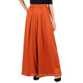 New Arrivals Ladies Orange Color Casual Wear Wide Leg Loose Women Pants